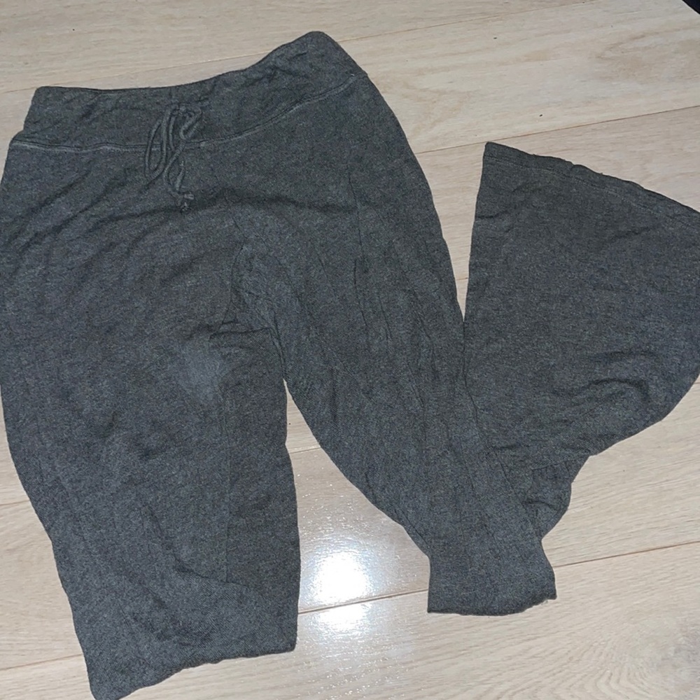 Grey flare pants